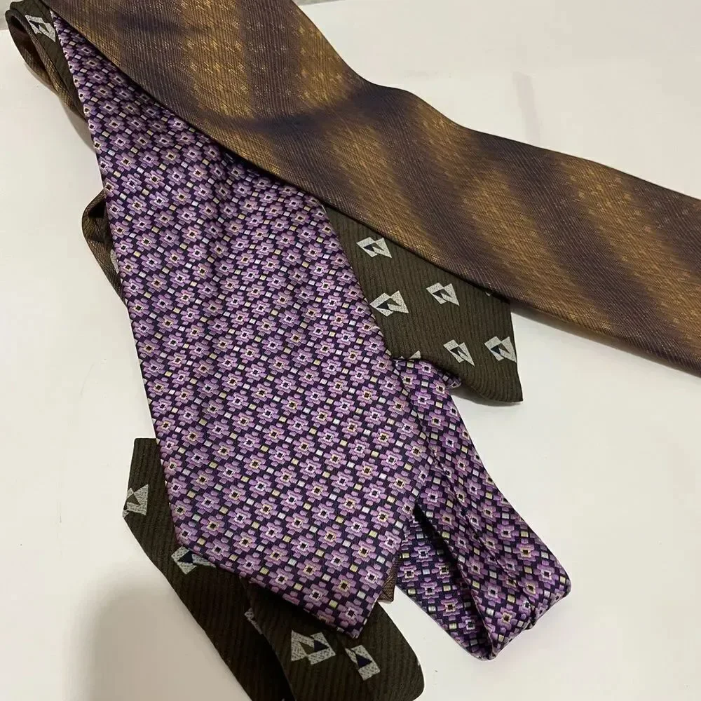 Lot of 3 Men’s Designer Silk Ties Giorgio Armani